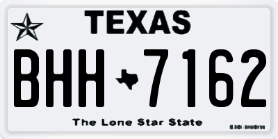 TX license plate BHH7162
