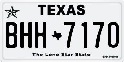 TX license plate BHH7170
