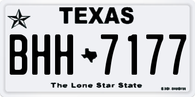 TX license plate BHH7177