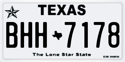 TX license plate BHH7178