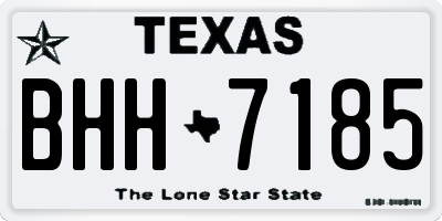 TX license plate BHH7185