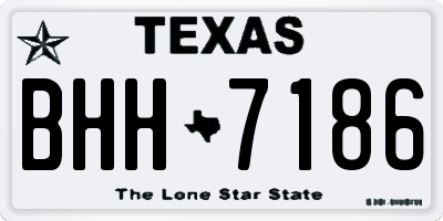 TX license plate BHH7186