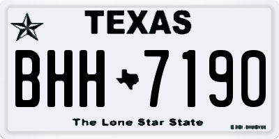 TX license plate BHH7190