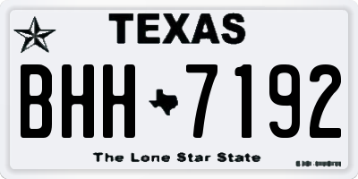 TX license plate BHH7192