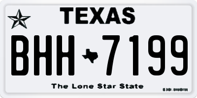 TX license plate BHH7199