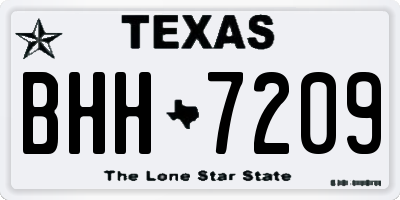 TX license plate BHH7209