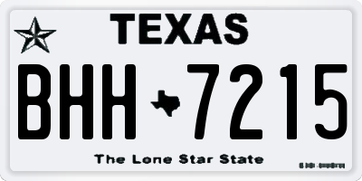 TX license plate BHH7215