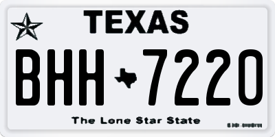TX license plate BHH7220