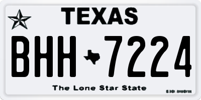 TX license plate BHH7224