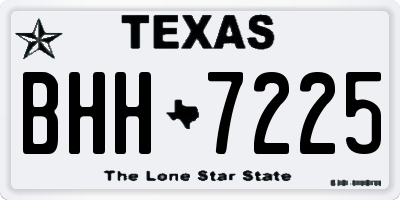 TX license plate BHH7225