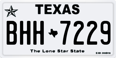 TX license plate BHH7229