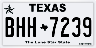 TX license plate BHH7239