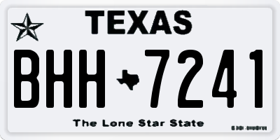TX license plate BHH7241