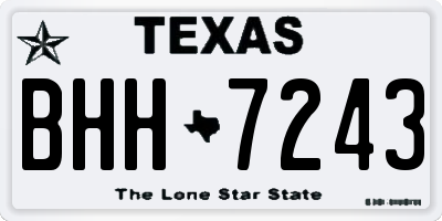 TX license plate BHH7243