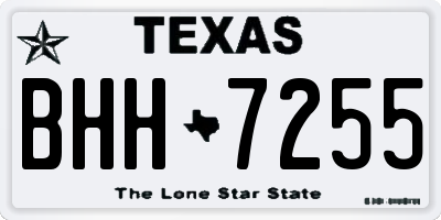 TX license plate BHH7255