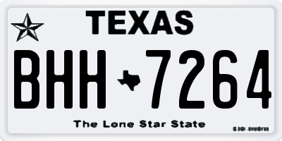 TX license plate BHH7264