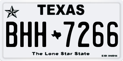 TX license plate BHH7266