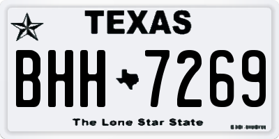 TX license plate BHH7269