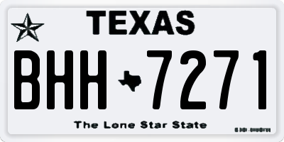 TX license plate BHH7271