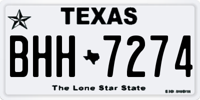 TX license plate BHH7274