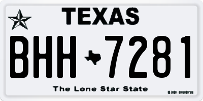 TX license plate BHH7281