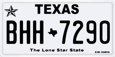TX license plate BHH7290