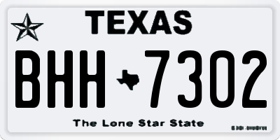 TX license plate BHH7302