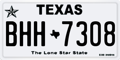 TX license plate BHH7308