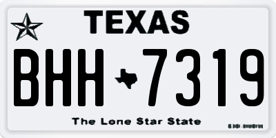 TX license plate BHH7319