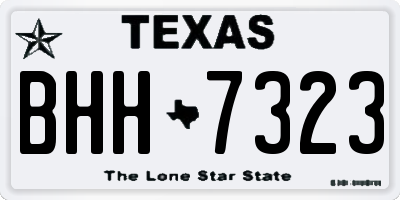 TX license plate BHH7323