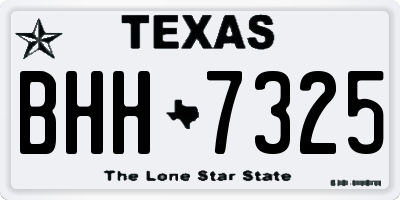 TX license plate BHH7325