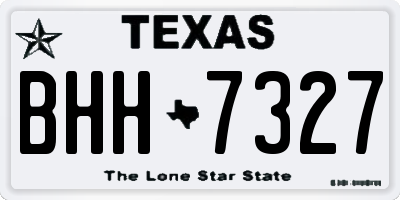 TX license plate BHH7327