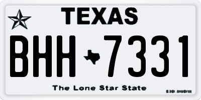 TX license plate BHH7331