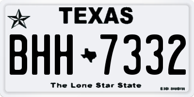 TX license plate BHH7332