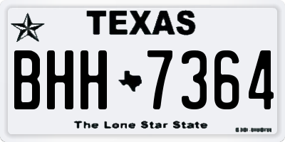 TX license plate BHH7364
