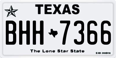 TX license plate BHH7366