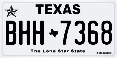 TX license plate BHH7368