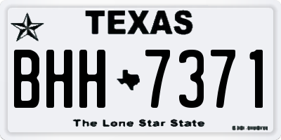 TX license plate BHH7371
