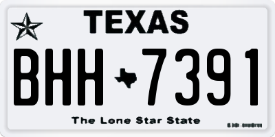 TX license plate BHH7391