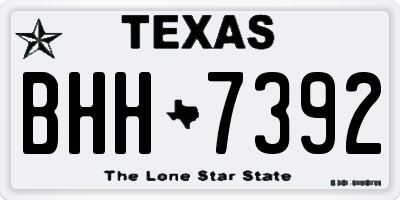 TX license plate BHH7392