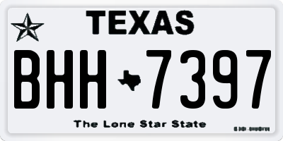 TX license plate BHH7397