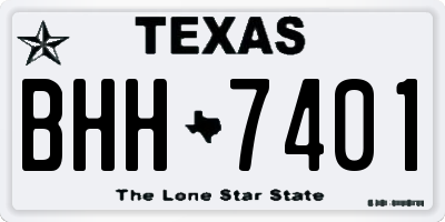 TX license plate BHH7401