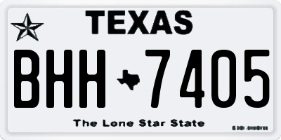 TX license plate BHH7405