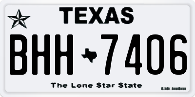 TX license plate BHH7406