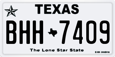 TX license plate BHH7409
