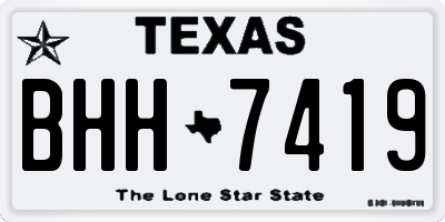 TX license plate BHH7419