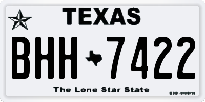 TX license plate BHH7422