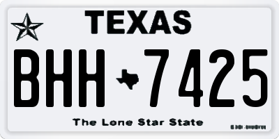 TX license plate BHH7425