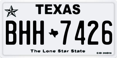 TX license plate BHH7426