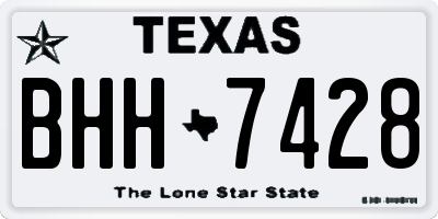 TX license plate BHH7428